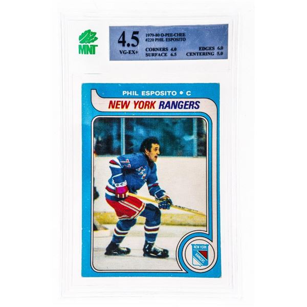 SM - Phil Esposito #220 New York Rangers 1979-1980 Opeechee - MNT 4.5