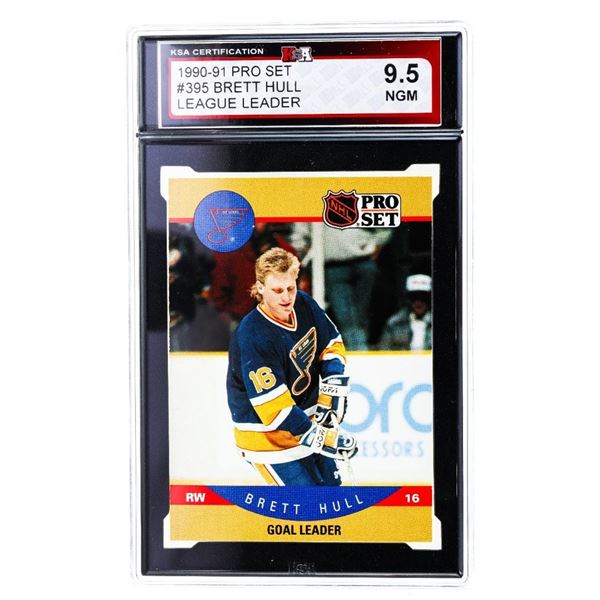 (KR) 1990-91 PRO SET #395 Brett Hull League Leader KSA 9.5 NGM