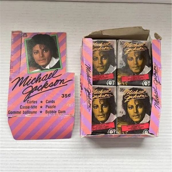 MYSTERY MJ - 1984 OPC Michael Jackson Graded Photo Card + Sealed Wax Pack of 8 Cards