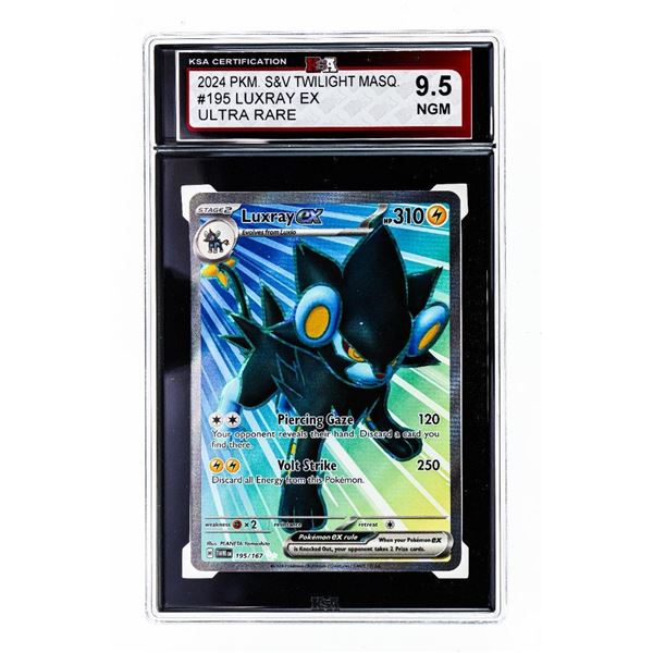 MR - 2024 Pokémon Twilight Masquerade Luxray Ex #195 Ultra Rare KSA 9.5 #195