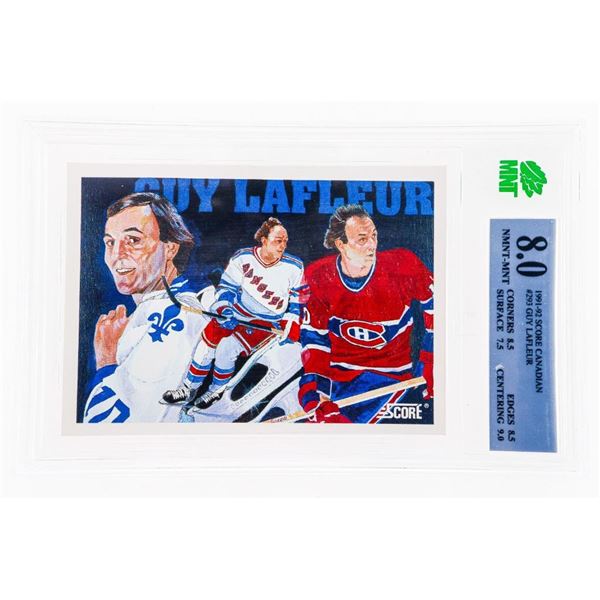 SE - Guy Lafleur 1991 Score Canadian English Hockey Card 291 - MNT 8