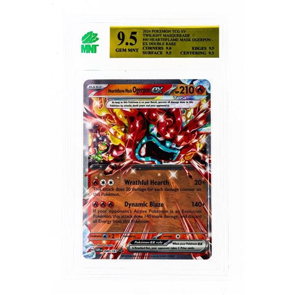 SR - 2024 Pokemon S&V Hearthflame Mask Ogerpon ex Twilight Masquerade #40 MNT 9.5