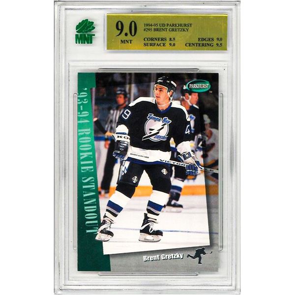OE - Brent Gretzky 1994-95 Rookie Standout Parkhurst #295 Tampa Bay Lightning #295 Graded 9
