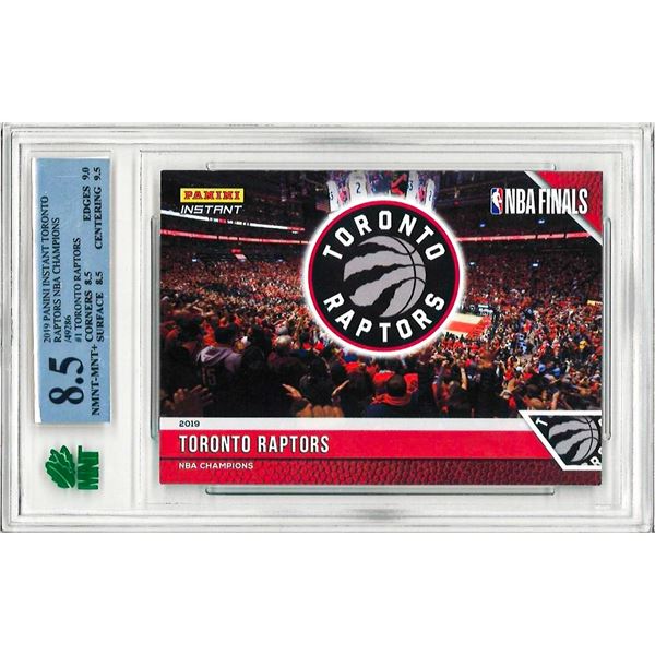 ME - Toronto Raptors #30 2019 Panini Instant Toronto Raptors NBA Champions /49286 Graded 8.5