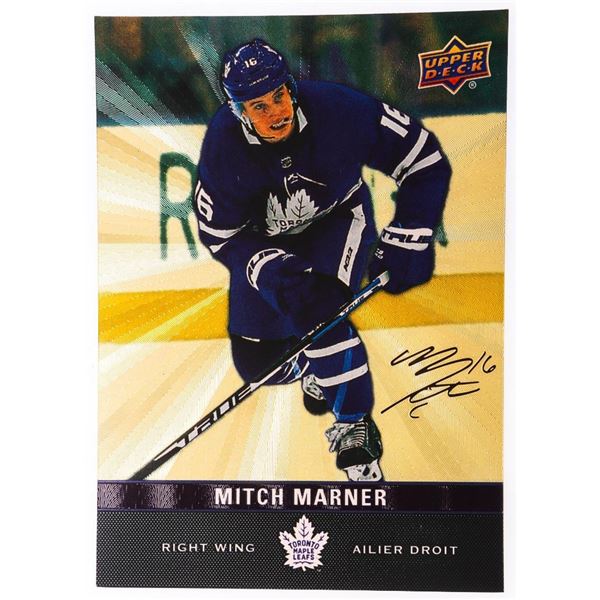 2019-20 Upper Deck Tim Hortons Mitch Marner #16, 23kt Gold Overlay, Plate Signature