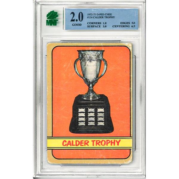 E -  1972-73 O-Pee-Chee Set-Break #134 Calder Trophy Winners Graded 2 MNT