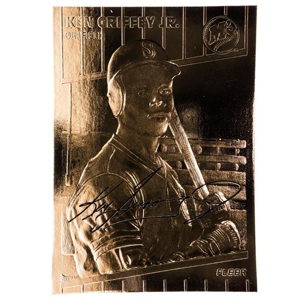 FLEER -23KT GOLD -Ken Griffey JR. Card Facsimile Auto