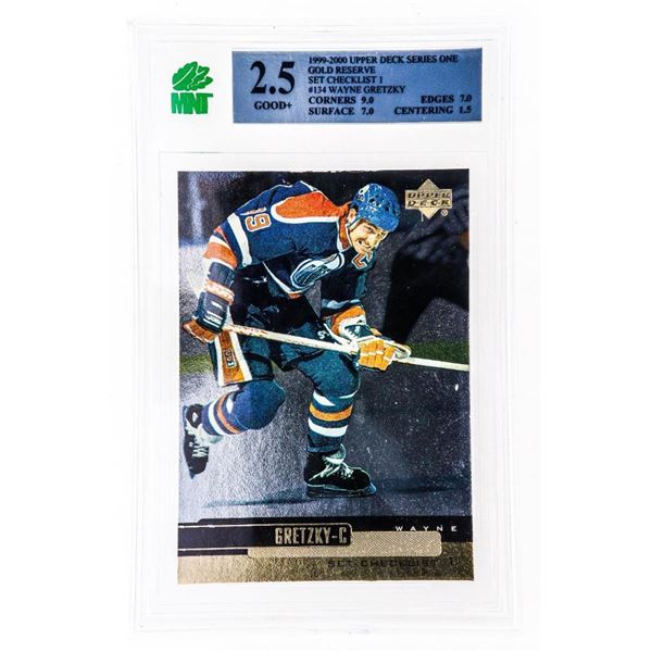 SR - Wayne Gretzky #134 1999-2000 Upper Deck Series One Gold Reserve Set Checklist 1 - MNT 2.5