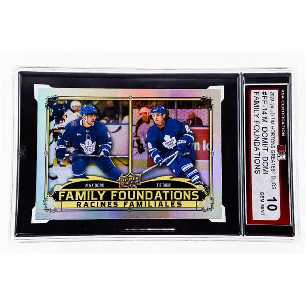 EE - Max & Tie Domi #FF-14 2024 Tim Horton's Greatest Duos Family Foundations - Graded KSA 10