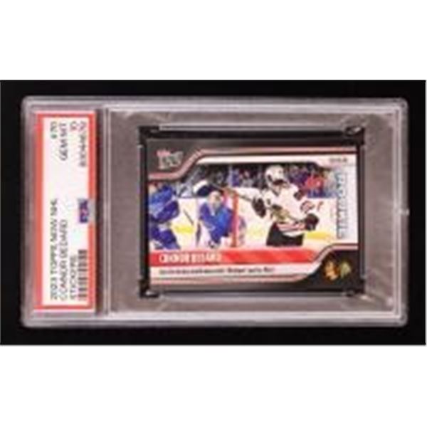 Connor Bedard 2023-24 Topps Now Stickers #70 RC (PSA 10)