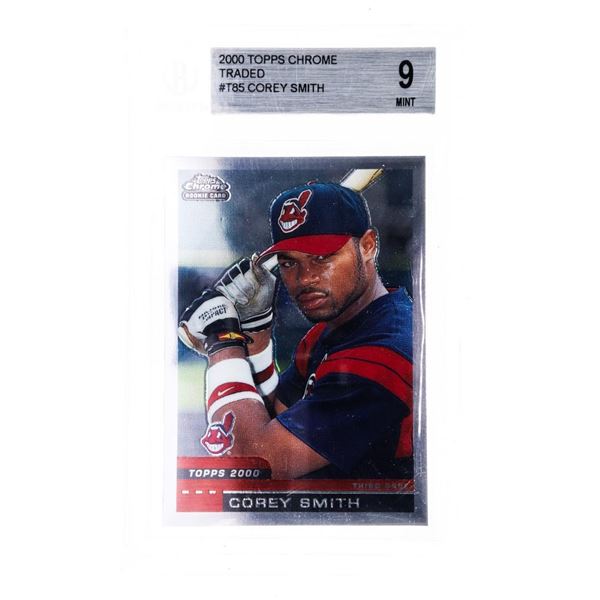 2000 Topps Traded Baseball Card #T85 Corey Smith RC - BGS 9 Mint