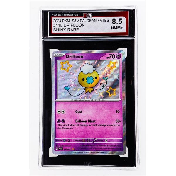 SR - KSA 9 Drifloon 155/091 Paldean Fates Shiny Holo Rare Pokemon 155/091