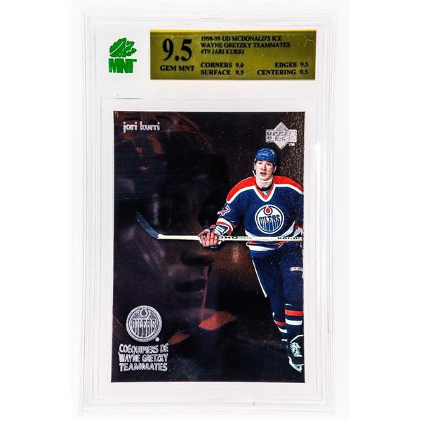 KR - Jari Kurri #T9 1998-1999 Upper Deck McDonald's Ice Wayne Gretzky Teamates - MNT 9.5