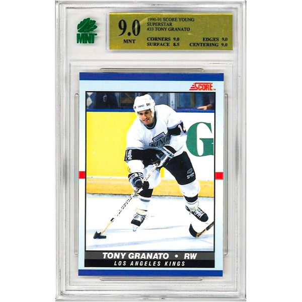 MR -  1990-91 Score Young Superstars - #33 Tony Granato - Los Angeles Kings #33 Graded 9 MNT