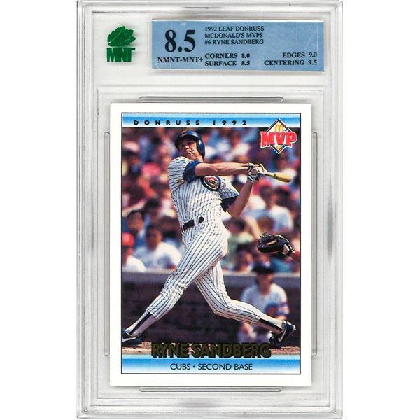 OR - 1992 Donruss McDonald's MVP #6 Ryne Sandberg Chicago Cubs #6 Graded 8.5
