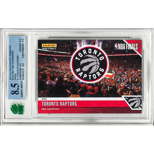 ME - Toronto Raptors #30 2019 Panini Instant Toronto Raptors NBA Champions /49286 Graded 8.5