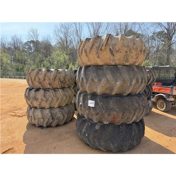 (4) 23.1-26 SKIDDER TIRES & (3) 28-26 TIRES