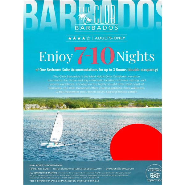 Barbados 7-10 Night Adult-only Antiqua Trip