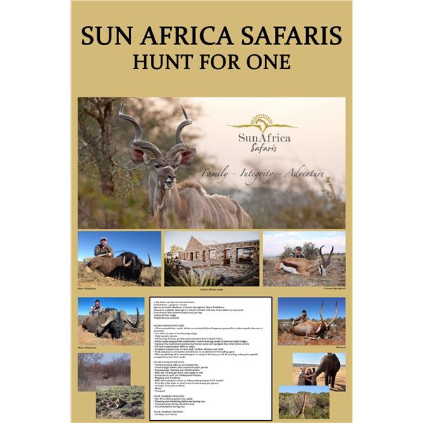 Sun Africa Safaris Hunt for One