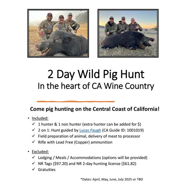 Two-day California Hog Hunt