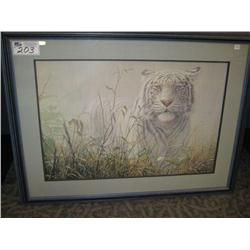 Print "white Monsoon White Tiger" By John Seerey