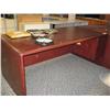 Image 1 : Mahogany Executive Desk And 2 Drawer Lateral