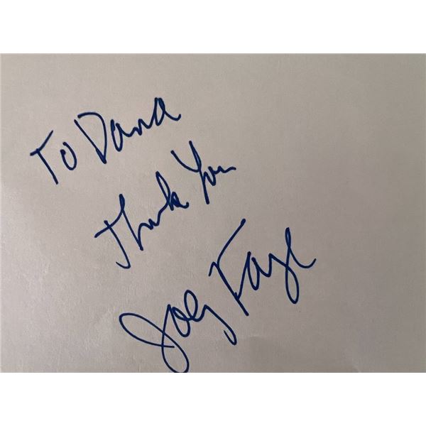 Actor Joey Faya autograph