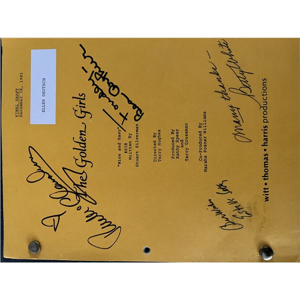 The Golden Girls cast signed script