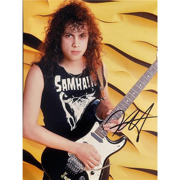 Metallica Kirk Hammett signed photo. GFA Authenticated