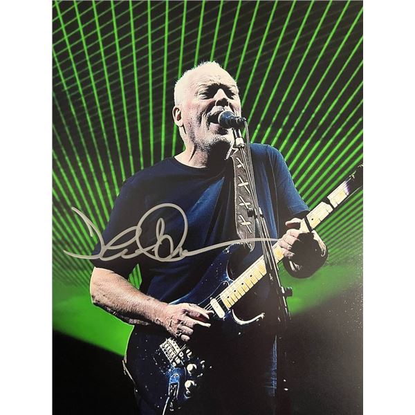 Pink Floyd David Gilmour signed photo. GFA Authenticated