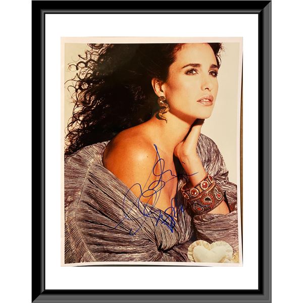 Andie MacDowell signed photo. 8X10 Inches
