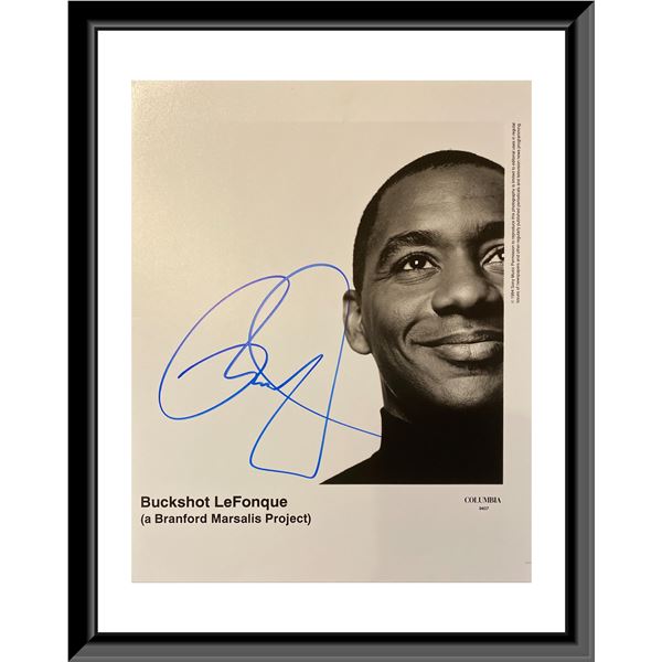 Buckshot LeFonque signed photo autographed by Branford Marsalis. 8X10 Inches