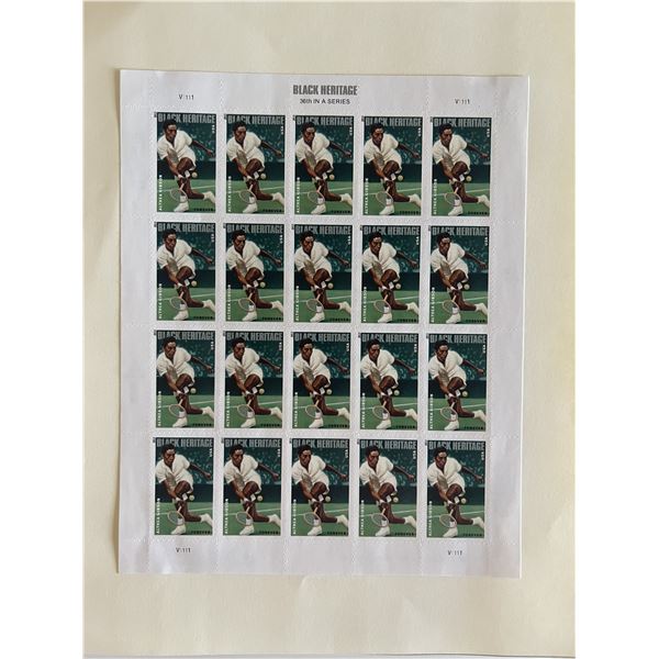 Althea Gibson Black Heritage Stamp Sheet