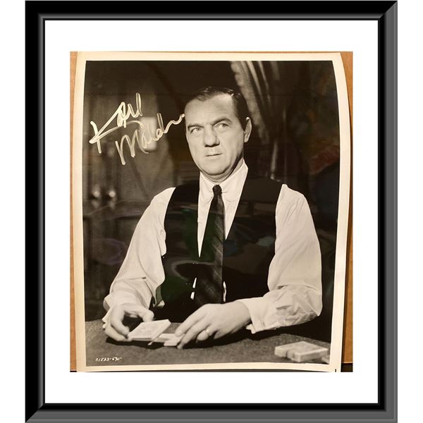 Karl Malden signed movie photo. 8X10 Inches