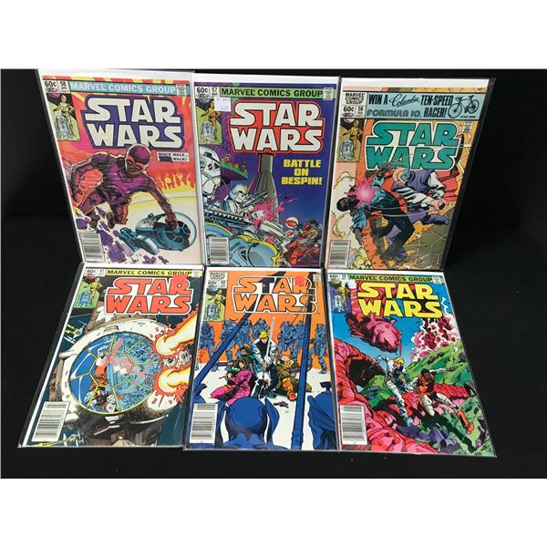 LOT OF 6 STAR WARS COMICS (MARVEL COMICS)