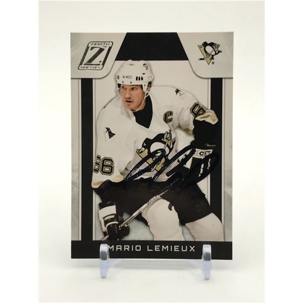 MARIO LEMIEUX SIGNED PANINI HOCKEY CARD