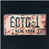 Image 1 : DAN ACKROYD SIGNED "ECTO 1" LICENSE PLATE FROM GHOSTBUSTERS (KB AUTHENTICS COA)