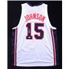 Image 1 : MAGIC JOHNSON SIGNED TEAM USA BASKETBALL JERSEY (JSA COA)