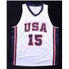 Image 2 : MAGIC JOHNSON SIGNED TEAM USA BASKETBALL JERSEY (JSA COA)