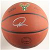 Image 1 : Giannis Antetokounmpo Milwaukee Bucks Autographed Wilson Team Logo Basketball BECKETT