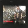 Image 1 : SYLVESTER STALLONE SIGNED "RAMBO" 8X10 PHOTO (KB AUTHENTITCS COA)