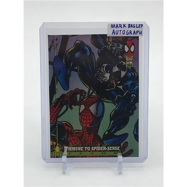 MARK BAGLEY SIGNED MARVEL TRADING CARD