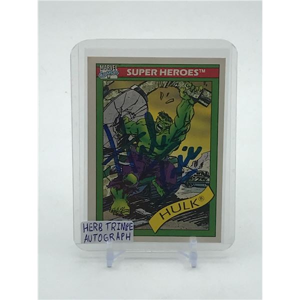 HERB TRIMPE SIGNED MARVEL TRADING CARD