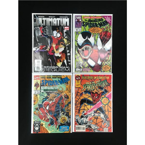 LOT OF 4 SPIDERMAN COMICS (MARVEL COMICS)