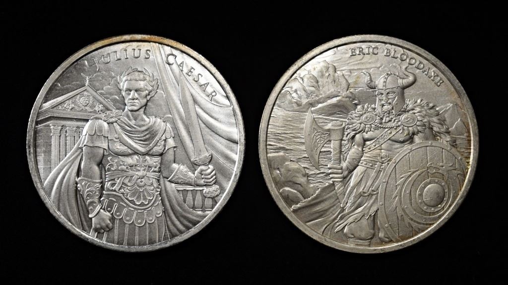 (2) 1 OZ .999 LEGENDARY SILVER ROUNDS