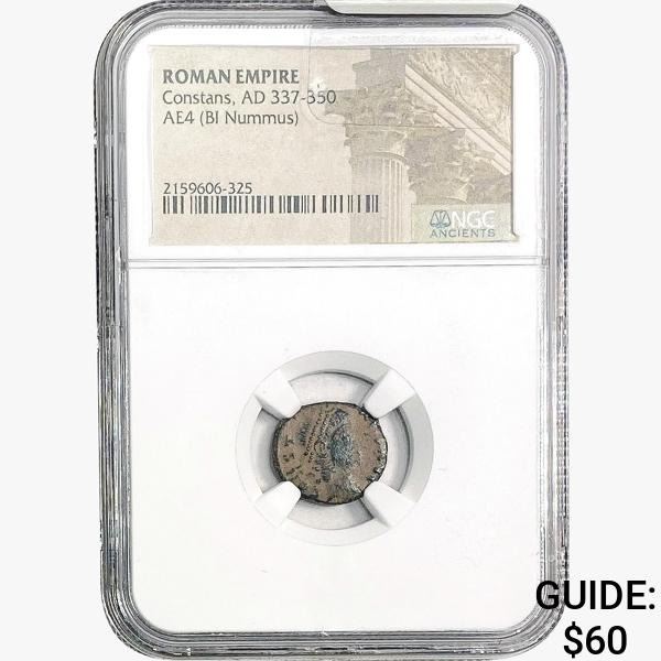 Roman Constans, AD 337-350 AE4 BI Nummus