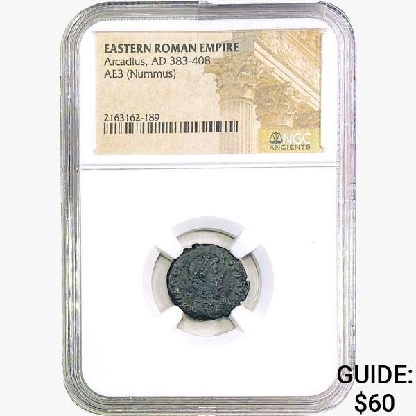 East Roman Arcadius, AD 383-408 AE3 Nummus