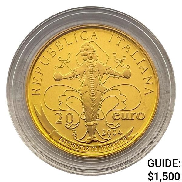 2004 Italy 0.1866oz Gold 20 Euro