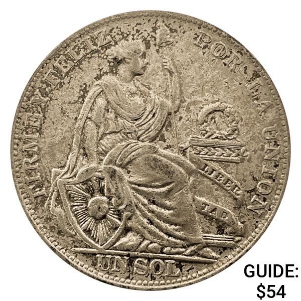 1934 Peru Silver Sol
