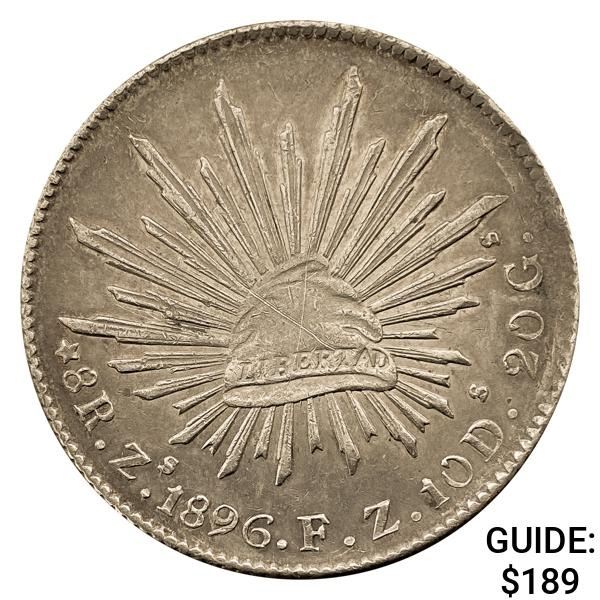 1896Zs FZ Mexico Zacatecas Silver 8 Reales